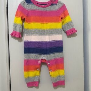 GAP Pink and Yellow Footies One Piece